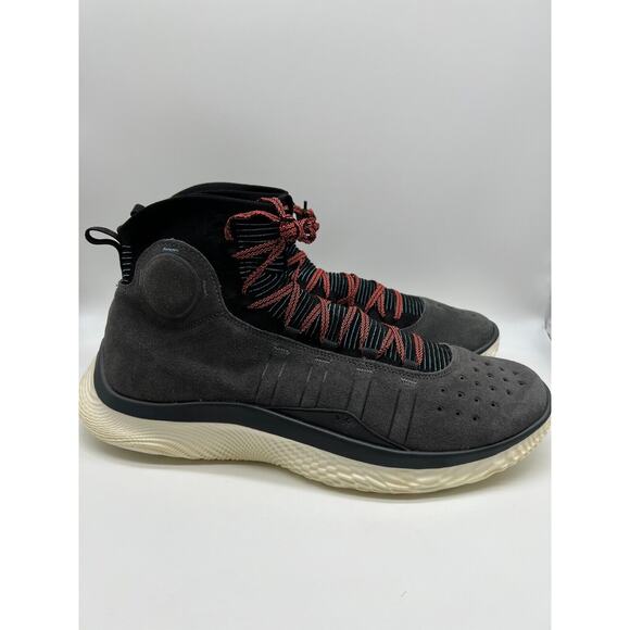 Under Armour Curry 4 Flotro Grey Black 3024861 101 Men's Size 18📦